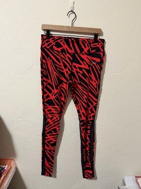 Nike Red and Black Dri-FIT Running Leggings